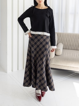 「CLEAR BASIC（クリアベーシック）のアイテム（スカート）」を使った、clear(クリア)さん（レディース・162cm）の秋コーディネート