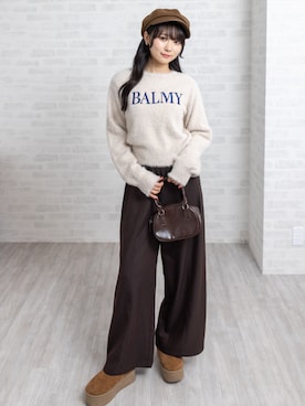 「アイテム（キャスケット）」を使った、clear(クリア)さん（レディース・162cm）の秋コーディネート