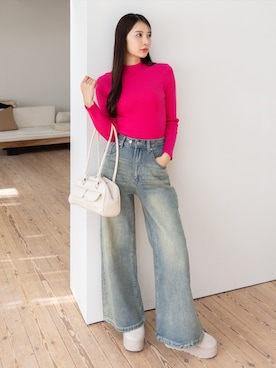 「clear（クリア）のアイテム（パンツ）」を使った、clear(クリア)さん（レディース・165cm）の冬コーディネート