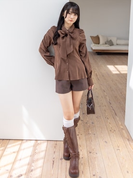 「アイテム（その他シューズ）」を使った、clear(クリア)さん（レディース・162cm）の冬コーディネート