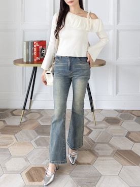 「CLEAR BASIC（クリアベーシック）のアイテム（トップス）」を使った、clear(クリア)さん（レディース・163cm）の秋コーディネート