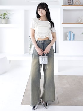 「clear（クリア）のアイテム（パンツ）」を使った、clear(クリア)さん（レディース・162cm）の夏コーディネート