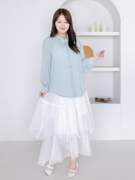 「CLEAR BASIC（クリアベーシック）のアイテム（スカート）」を使った、clear(クリア)さん（レディース・163cm）の夏コーディネート