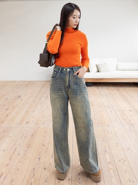 「clear（クリア）のアイテム（パンツ）」を使った、clear(クリア)さん（レディース・165cm）の冬コーディネート