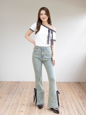 「clear（クリア）のアイテム（パンツ）」を使った、clear(クリア)さん（レディース・163cm）の夏コーディネート