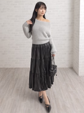 「CLEAR BASIC（クリアベーシック）のアイテム（スカート）」を使った、clear(クリア)さん（レディース・162cm）の秋コーディネート