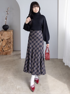 「CLEAR BASIC（クリアベーシック）のアイテム（スカート）」を使った、clear(クリア)さん（レディース・162cm）の秋コーディネート