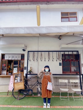 「Taichung」｜「アイテム（オールインワン・サロペット）」を使った、kiki🐰Taiwan さん（レディース・148cm）の冬コーディネート