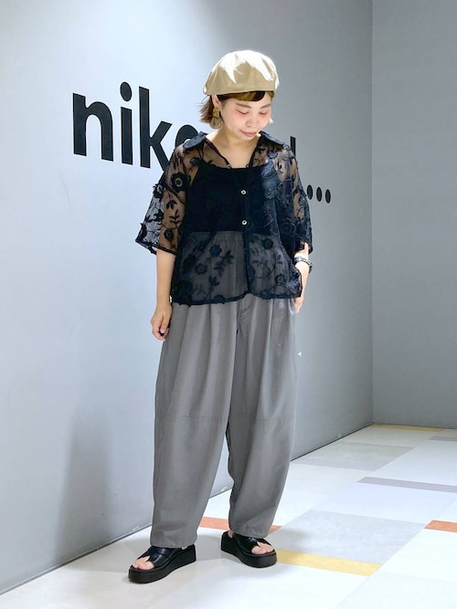 【今期新品】タグ付✨niko and...クラフトレースコンビブラウス niko and（ニコアンド）の「クラフトレースロングスリーブ