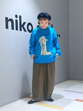 「アイテム（帽子）」を使った、タゾエさん（レディース・155cm・30代）の秋コーディネート