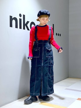 「アイテム（帽子）」を使った、タゾエさん（レディース・155cm・30代）の秋コーディネート