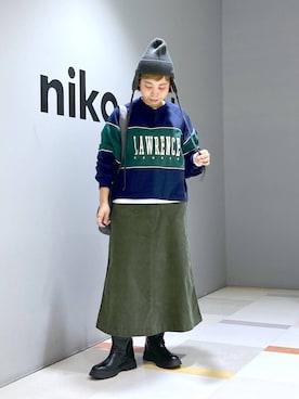 「アイテム（帽子）」を使った、タゾエさん（レディース・155cm・30代）の秋コーディネート