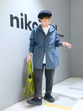 「アイテム（帽子）」を使った、タゾエさん（レディース・155cm・30代）の秋コーディネート