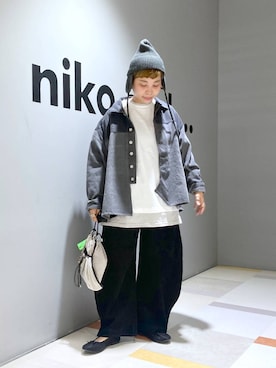 「アイテム（帽子）」を使った、タゾエさん（レディース・155cm・30代）の秋コーディネート