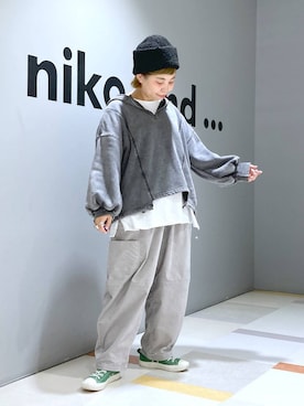 「アイテム（帽子）」を使った、タゾエさん（レディース・155cm・30代）の秋コーディネート