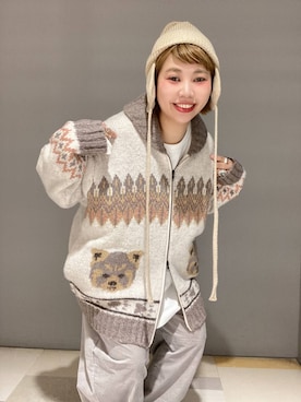 「アイテム（帽子）」を使った、タゾエさん（レディース・155cm・30代）の秋コーディネート