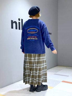 「アイテム（帽子）」を使った、タゾエさん（レディース・155cm・30代）の秋コーディネート