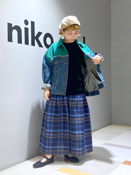 新品niko and…☆ニコアンド リメイク風デニムジャケット青✖️ブルー niko and（ニコアンド）の「[niko and JEANS 2022SS