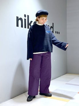「アイテム（帽子）」を使った、タゾエさん（レディース・155cm・30代）の秋コーディネート