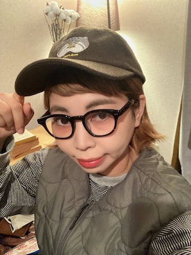 「アイテム（帽子）」を使った、タゾエさん（レディース・155cm・30代）の秋コーディネート