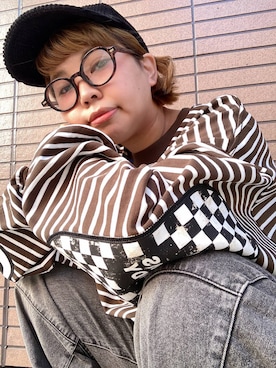 「アイテム（帽子）」を使った、タゾエさん（レディース・155cm・30代）の秋コーディネート