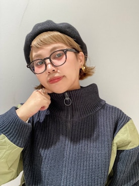「アイテム（帽子）」を使った、タゾエさん（レディース・155cm・30代）の秋コーディネート