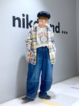 「アイテム（帽子）」を使った、タゾエさん（レディース・155cm・30代）の秋コーディネート