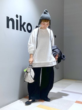 「アイテム（帽子）」を使った、タゾエさん（レディース・155cm・30代）の秋コーディネート