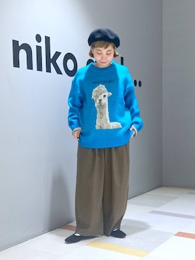 「アイテム（帽子）」を使った、タゾエさん（レディース・155cm・30代）の秋コーディネート