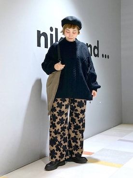 「アイテム（帽子）」を使った、タゾエさん（レディース・155cm・30代）の冬コーディネート