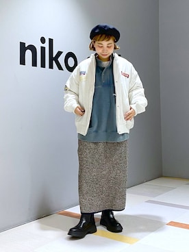 「アイテム（ブルゾン）」を使った、タゾエさん（レディース・155cm・30代）の秋コーディネート