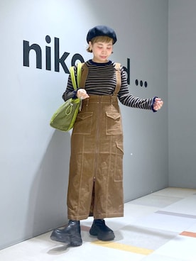 「アイテム（帽子）」を使った、タゾエさん（レディース・155cm・30代）の秋コーディネート