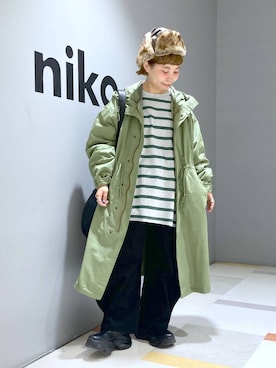 「アイテム（帽子）」を使った、タゾエさん（レディース・155cm・30代）の秋コーディネート