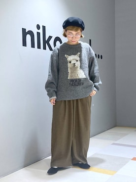 「アイテム（ハンチング/ベレー帽）」を使った、タゾエさん（レディース・155cm・30代）の秋コーディネート