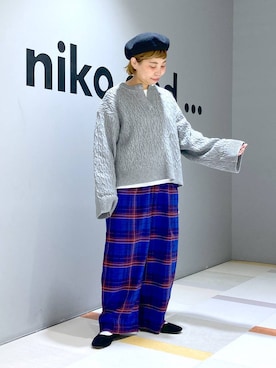 「アイテム（帽子）」を使った、タゾエさん（レディース・155cm・30代）の秋コーディネート