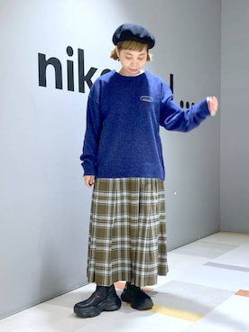 「アイテム（帽子）」を使った、タゾエさん（レディース・155cm・30代）の秋コーディネート