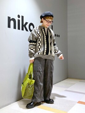 「アイテム（帽子）」を使った、タゾエさん（レディース・155cm・30代）の秋コーディネート