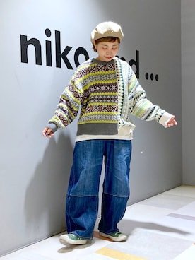 「アイテム（ニット/セーター）」を使った、タゾエさん（レディース・155cm・30代）の冬コーディネート