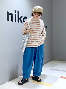 「アイテム（ファッション雑貨）」を使った、タゾエさん（レディース・155cm・30代）の夏コーディネート