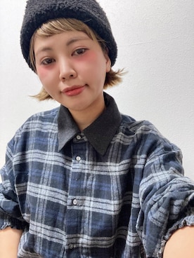 「アイテム（帽子）」を使った、タゾエさん（レディース・155cm・30代）の秋コーディネート
