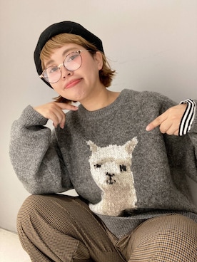 「アイテム（帽子）」を使った、タゾエさん（レディース・155cm・30代）の秋コーディネート