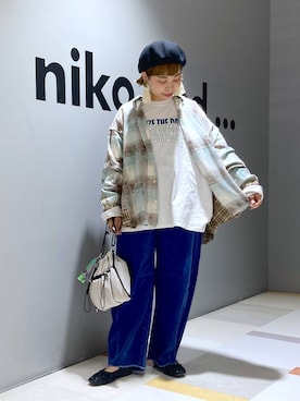 「アイテム（帽子）」を使った、タゾエさん（レディース・155cm・30代）の秋コーディネート