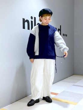 「アイテム（帽子）」を使った、タゾエさん（レディース・155cm・30代）の秋コーディネート