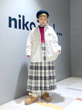 「アイテム（帽子）」を使った、タゾエさん（レディース・155cm・30代）の秋コーディネート