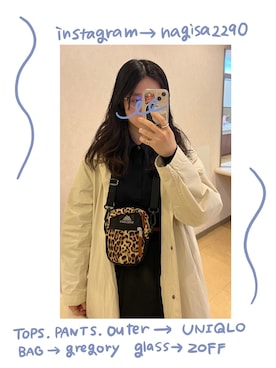 「Gregory」｜「アイテム（トレンチコート）」を使った、Nagisaさん（レディース・159cm）の夏コーディネート