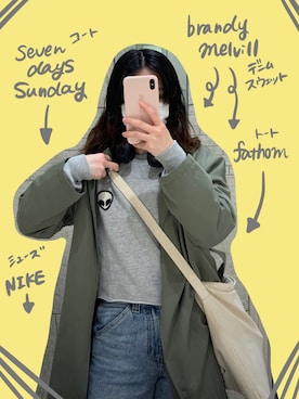 「SEVENDAYS=SUNDAY（セブンデイズサンデイ）のアイテム（トレンチコート）」を使った、Nagisaさん（レディース・159cm）の春コーディネート