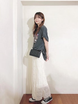 「アイテム（財布）」を使った、Royka*さん（レディース・170cm）の夏コーディネート