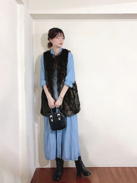 「JOURNAL STANDARD relume（ジャーナルスタンダード　レリューム）のアイテム（ワンピース/ドレス）」を使った、Royka*さん（レディース・170cm）の秋コーディネート