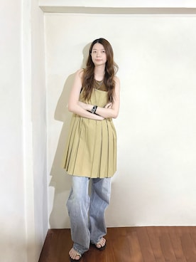 「アイテム（ワンピース/ドレス）」を使った、Royka*さん（レディース・170cm）の夏コーディネート