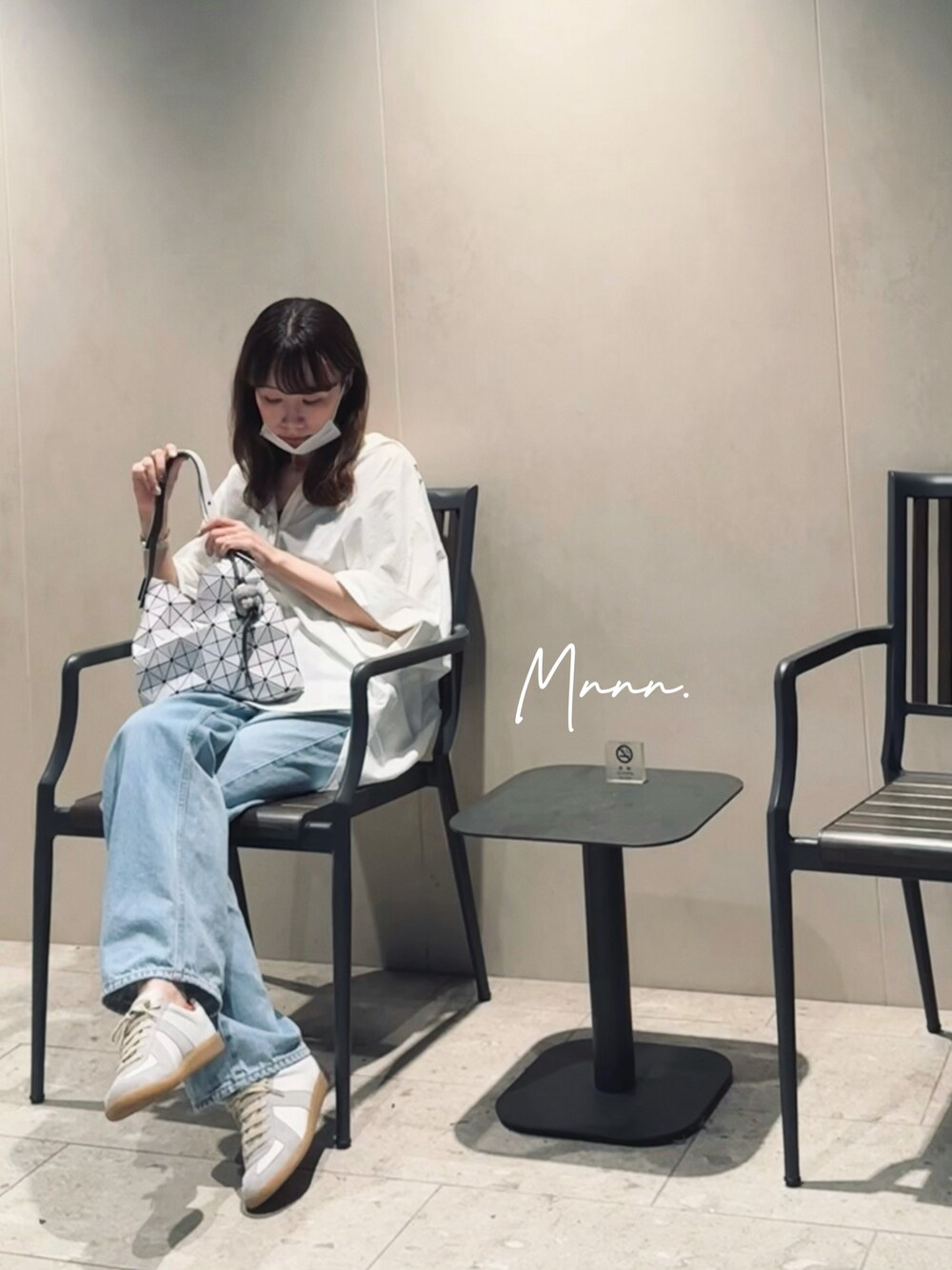 「楽チンコーデ、夏ファッション、お洒落さんとつながりたい、シンプルコーデ、リラックススタイル、デニムパンツ」｜「Arpege storyのアイテム（シャツ/ブラウス、ホワイト系）」を使った、物さん（レディース・165cm）の夏コーディネートの1枚目の写真